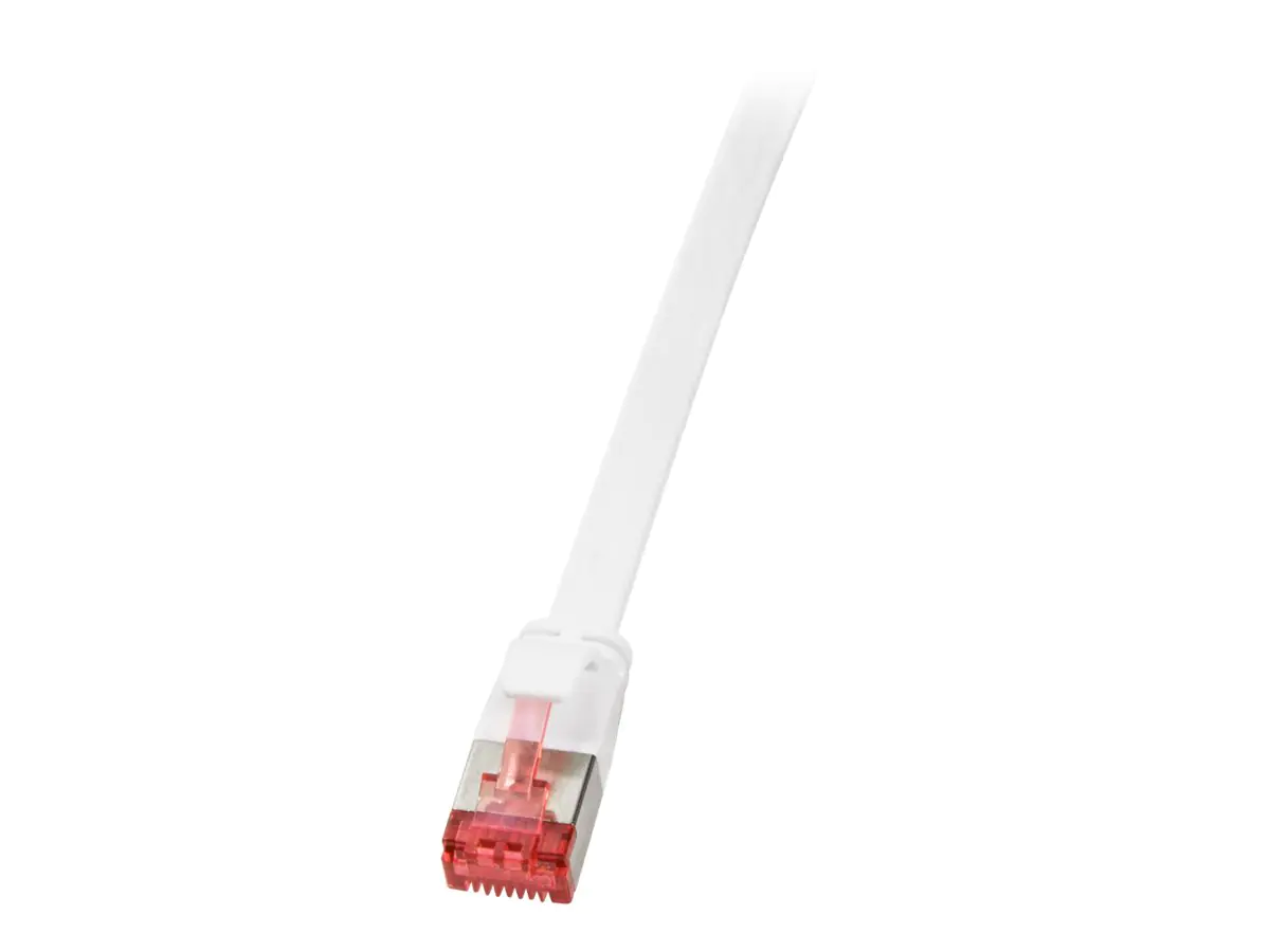 LogiLink SlimLine - Patch-Kabel - RJ-45 (M) bis RJ-45 (M) - 10 m - U/FTP, PiMF - CAT 6 - geformt, ohne Haken, flach - weiß