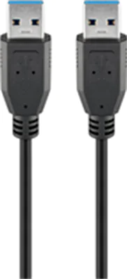 Wentronic USB 3.0 AA 180 HiSpeed - 1.8m - 1,8 m - USB A - USB A - Männlich/Männlich - Schwarz