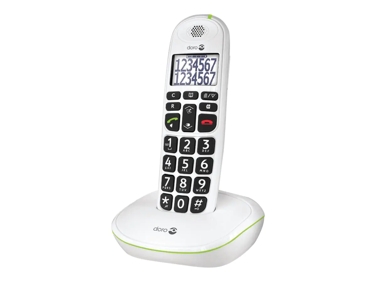 DORO PhoneEasy 110 - Schnurlostelefon mit Rufnummernanzeige/Anklopffunktion - DECT\GAP - weiß