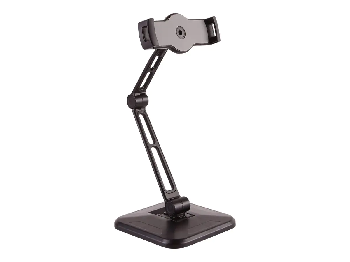 InLine - Befestigungskit (Schwenkdoppelarm) - einstellbarer Arm - für Tablett - Schwarz - Bildschirmgröße: 11.9-32.8 cm (4.7"-12.9") - Wandmontage