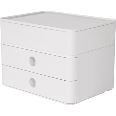 HAN Schubladenbox Smart-Box plus Allison snow white - Kunststoff - Weiß - 2 Schublade n 1100-12