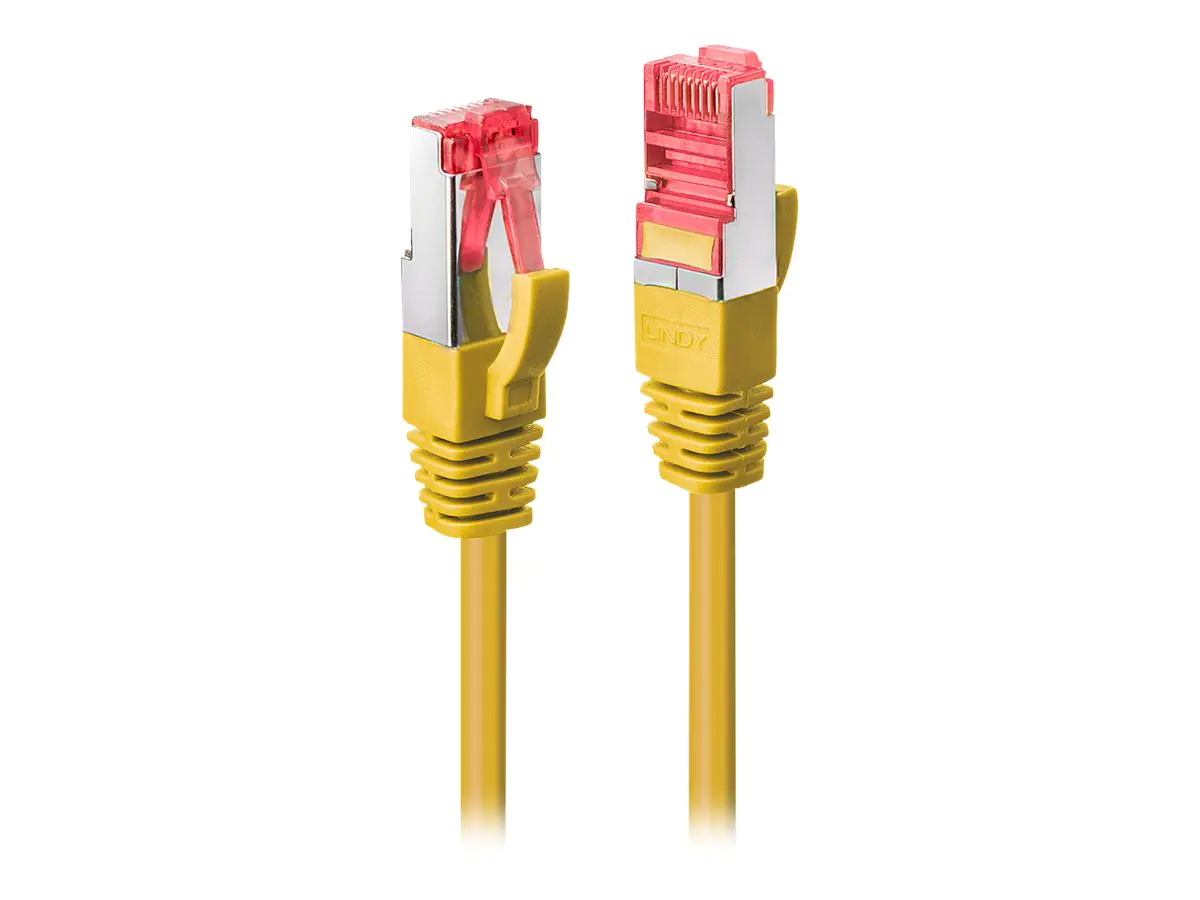 Lindy - Patch-Kabel - RJ-45 (M) zu RJ-45 (M) - 3 m - SFTP, PiMF - CAT 6 - geformt, ohne Haken - Gelb