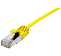 Dexlan - Patch-Kabel - RJ-45 (M) zu RJ-45 (M) - 3 m - 4.8 mm - SFTP - CAT 6a - halogenfrei, ohne Haken - Gelb