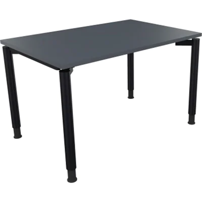 Schreibtisch Vierfuß Rundrohr B1200xT800xH680-820 an/Lavagrau Schreibtisch Vierfuß Rundrohr B1200xT800xH680-820 an/Lavagrau