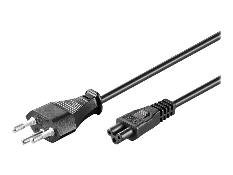 goobay - Stromkabel - IEC 60320 C5 zu IEC 60906-1 (S) - Wechselstrom 250 V - 1.8 m - geformt - Schwarz