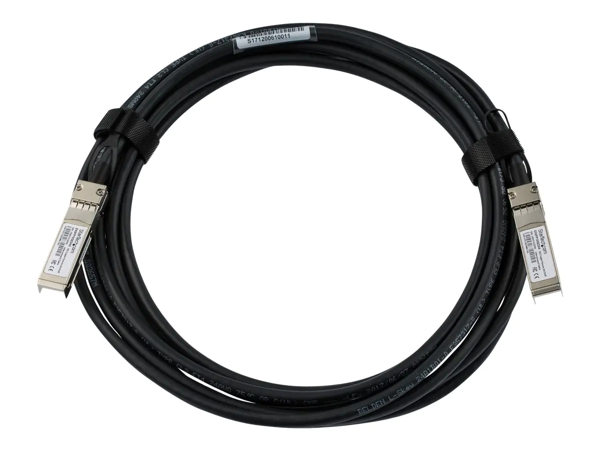 StarTech 5m Juniper EX-SFP-10GE-DAC-5M kompatibel - SFP+ Direktverbindungskabel - 10Gb Twinax Kabel - passives SFP+ Kabel - 10GBase Direktanschlusskabel - SFP+ eingerastet zu SFP+ eingerastet - 5 m - twinaxial - SFF-8431/SFF-8432 - passiv - Schwarz