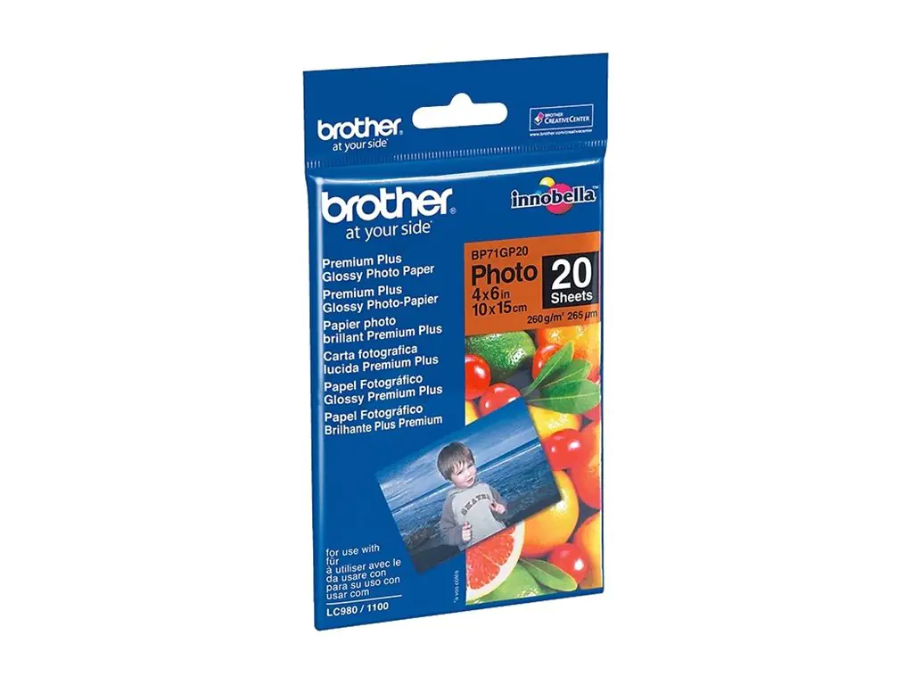 Brother BP - Glänzend - 100 x 150 mm 20 Blatt Fotopapier