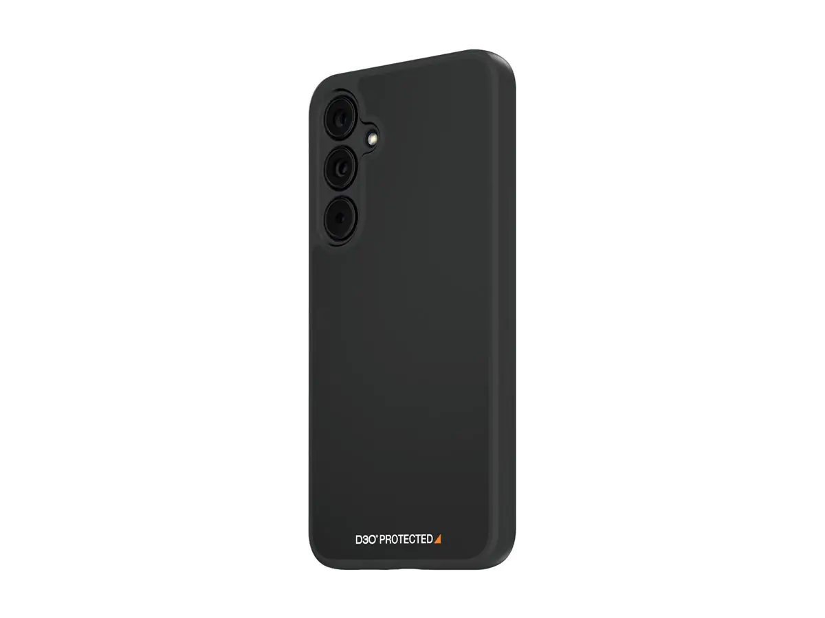 PanzerGlass HardCase - Black Edition - hintere Abdeckung für Mobiltelefon - D3O Bio - Schwarz - für Samsung Galaxy A55