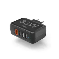 Hama Ladestation 33 Watt 4-fach 1xQC3.0 3xUSB-A Schwarz