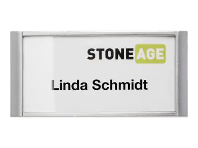 Durable CLASSIC - Namensschild - für 30 x 65 mm - Magnet - Silber (Packung mit 10) 8540-23