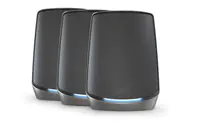 Netgear Orbi RBK863SB - WLAN-System - (Router, 2 Extender) - bis zu 627 m² - Netz 10GbE - Wi-Fi 6 - Tri-Band