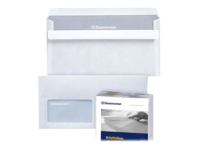 Soennecken Briefumschlag 2929 DL 75g mF sk weiß 1.000 St./Pack.