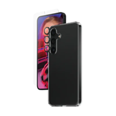SAFE. by PanzerGlass - 3-in-1 Pack - hintere Abdeckung für Mobiltelefon - Thermoplastisches Polyurethan (TPU), Kunststoff - durchsichtig - für Samsung Galaxy S24