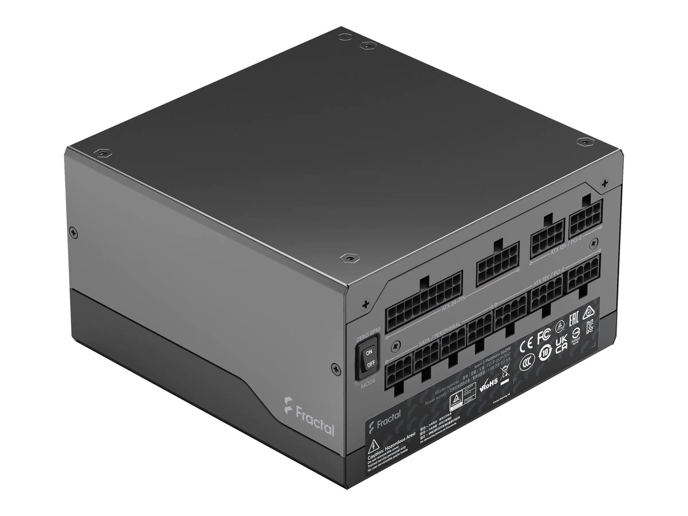 Fractal Design Ion+ 2 Platinum - Netzteil (intern) - ATX12V 2.52/ EPS12V 2.92 - 80 PLUS Platinum - Wechselstrom 100-240 V - 560 Watt - Schwarz
