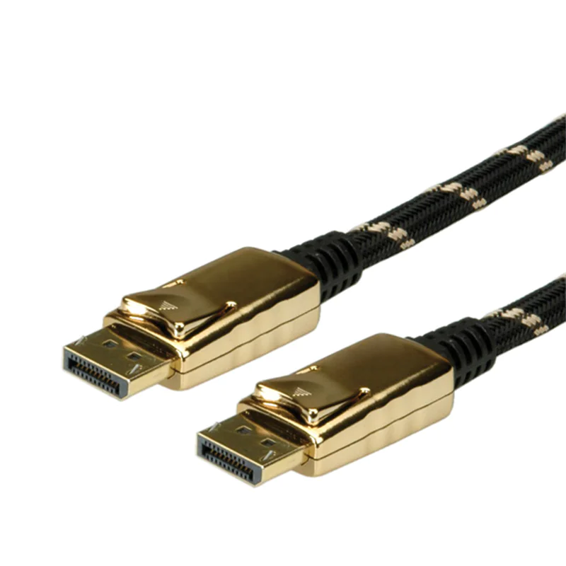Roline Gold - DisplayPort-Kabel - DisplayPort (M) zu DisplayPort (M) - 2 m - Schwarz, Gold Roline Gold - DisplayPort-Kabel - DisplayPort (M) zu DisplayPort (M) - 2 m - Schwarz, Gold