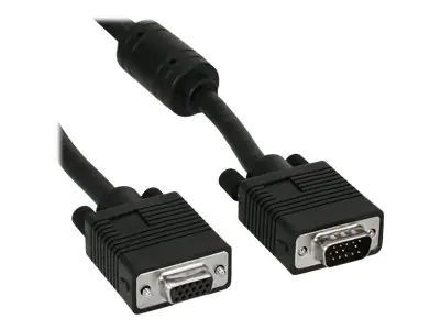 InLine - VGA-Verlängerungskabel - HD-15 ohne Pol 9 (M) zu HD-15 (VGA) (W) - 1 m - geformt - Schwarz