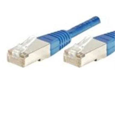 Dexlan - Patch-Kabel - RJ-45 (M) zu RJ-45 (M) - 20 m - Foiled Unshielded Twisted Pair (F/UTP) - CAT 6a - geformt - Blau