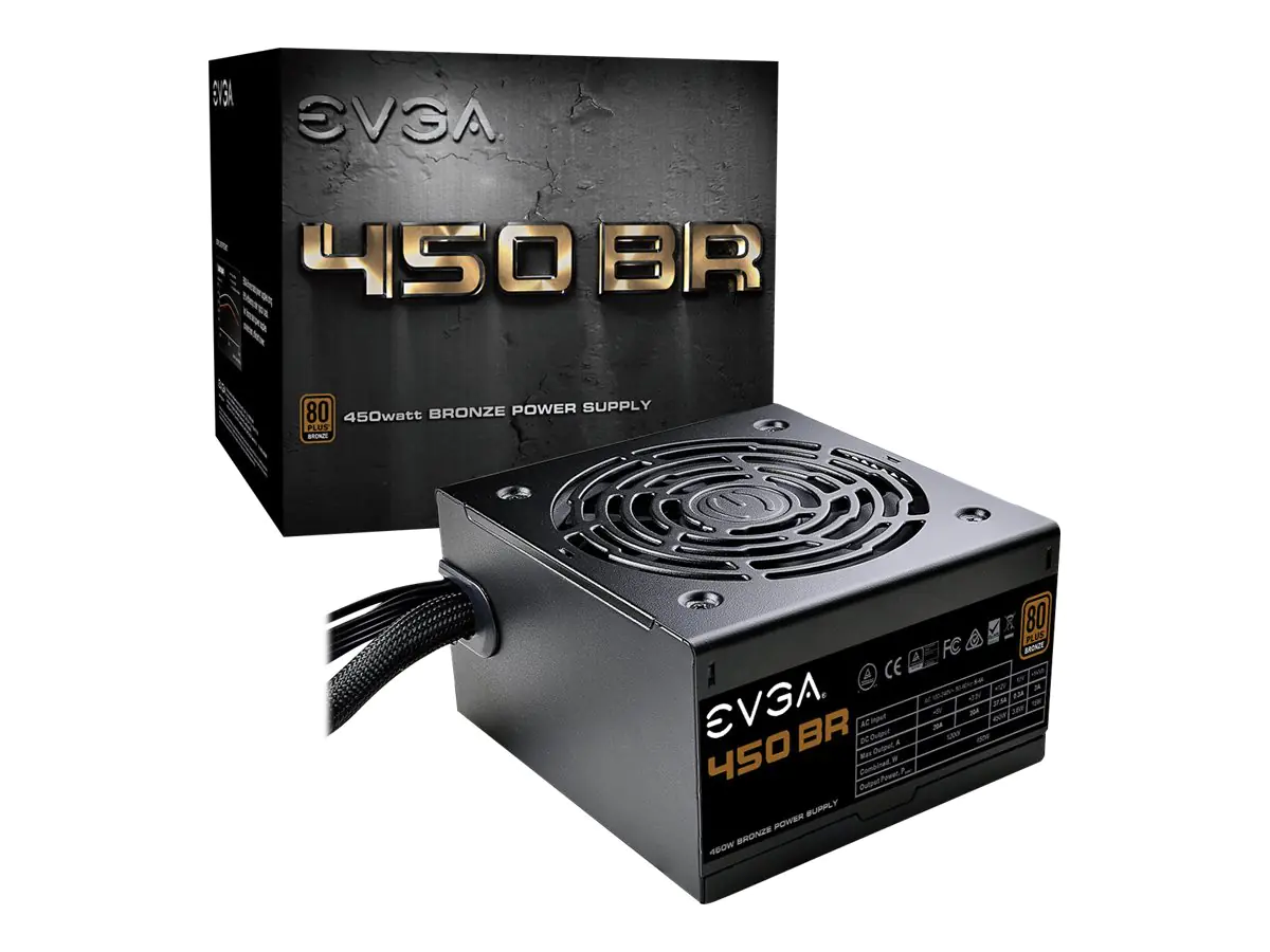 EVGA 450 BR - Netzteil (intern) - ATX12V / EPS12V - 80 PLUS Bronze - Wechselstrom 100-240 V - 450 Watt - aktive PFC - Europa