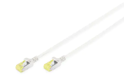 DIGITUS Slim - Patch-Kabel - RJ-45 (M) zu RJ-45 (M) - 1 m - U/FTP - CAT 6a - halogenfrei, geformt, ohne Haken - Grau