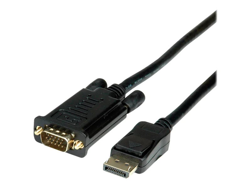 Roline - Adapterkabel - DisplayPort (M) zu HD-15 (VGA) (M) - 1 m - 1080p-Unterstützung - Schwarz