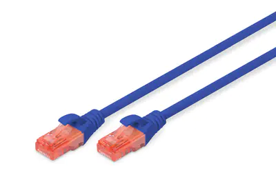 DIGITUS Professional - Patch-Kabel - RJ-45 (M) bis RJ-45 (M) - 2 m - UTP - CAT 6 - IEEE 802.3 - halogenfrei, geformt, ohne Haken - Schwarz