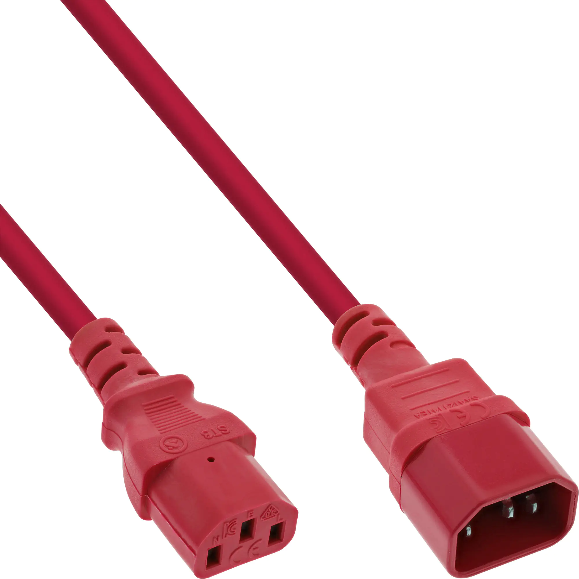 InLine - Spannungsversorgungs-Verlängerungskabel - power IEC 60320 C13 zu IEC 60320 C14 - 250 V - 1 m - geformt - Rot (Packung mit 55) InLine - Spannungsversorgungs-Verlängerungskabel - power IEC 60320 C13 zu IEC 60320 C14 - 250 V - 1 m - geformt - Rot (Packung mit 55)