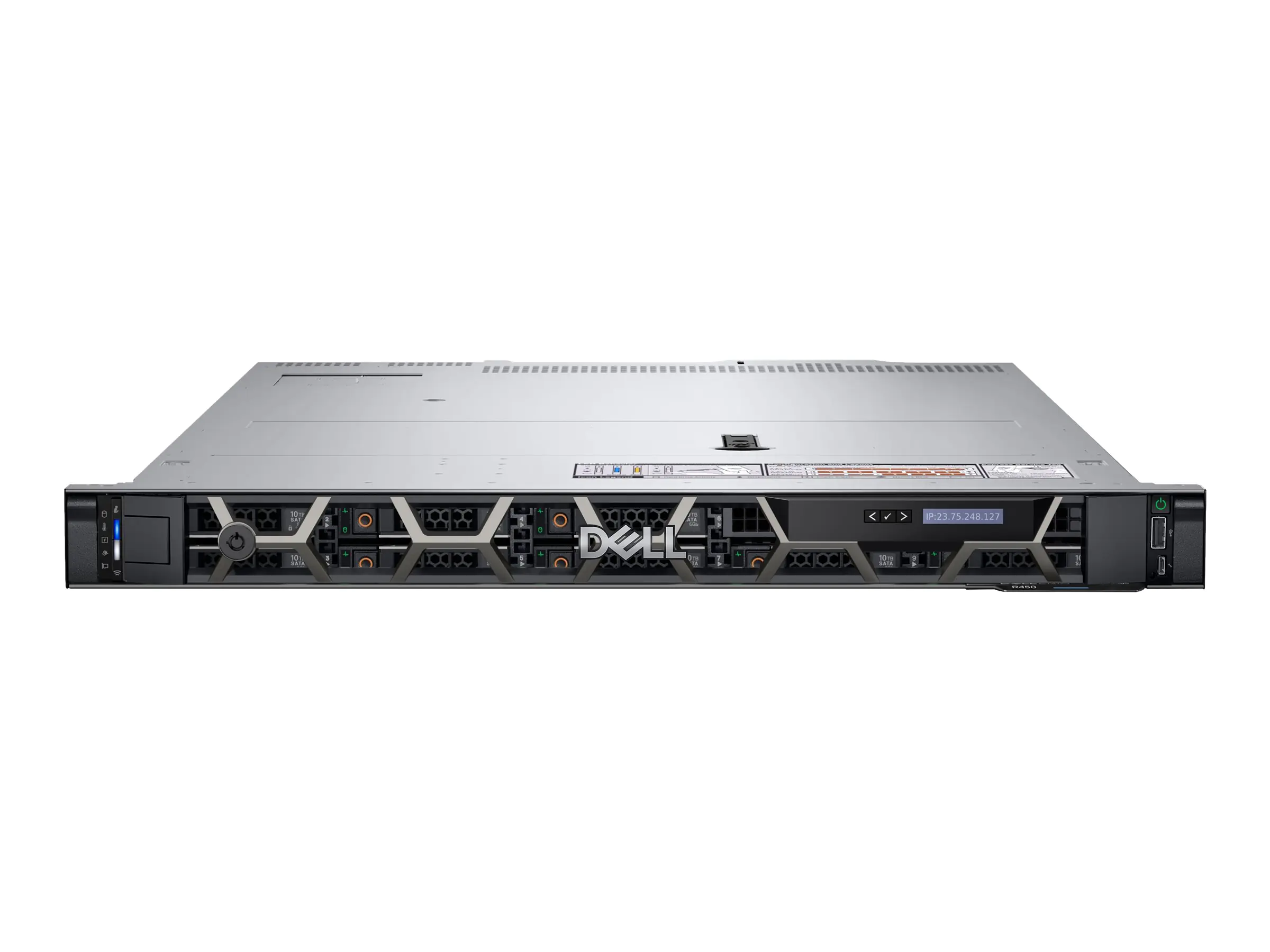Dell PowerEdge R450 - Server - Rack-Montage - 1U - zweiweg - 1 x Xeon Silver 4310 / 2.1 GHz - RAM 16 GB - SAS - Hot-Swap 6.4 cm (2.5") Schacht/Schächte - SSD 480 GB - keine Grafiken - GigE - kein Betriebssystem - Monitor: keiner - Schwarz - BTP - mit 3 Ja