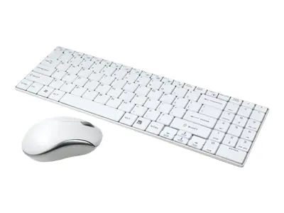 LogiLink Combo Set with Autolink - Tastatur-und-Maus-Set - kabellos - 2.4 GHz - Deutsch - weiß
