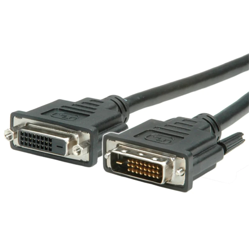 VALUE - DVI-Verlängerungskabel - Dual Link - DVI-D (W) zu DVI-D (M) - 1 m - Daumenschrauben - Schwarz VALUE - DVI-Verlängerungskabel - Dual Link - DVI-D (W) zu DVI-D (M) - 1 m - Daumenschrauben - Schwarz