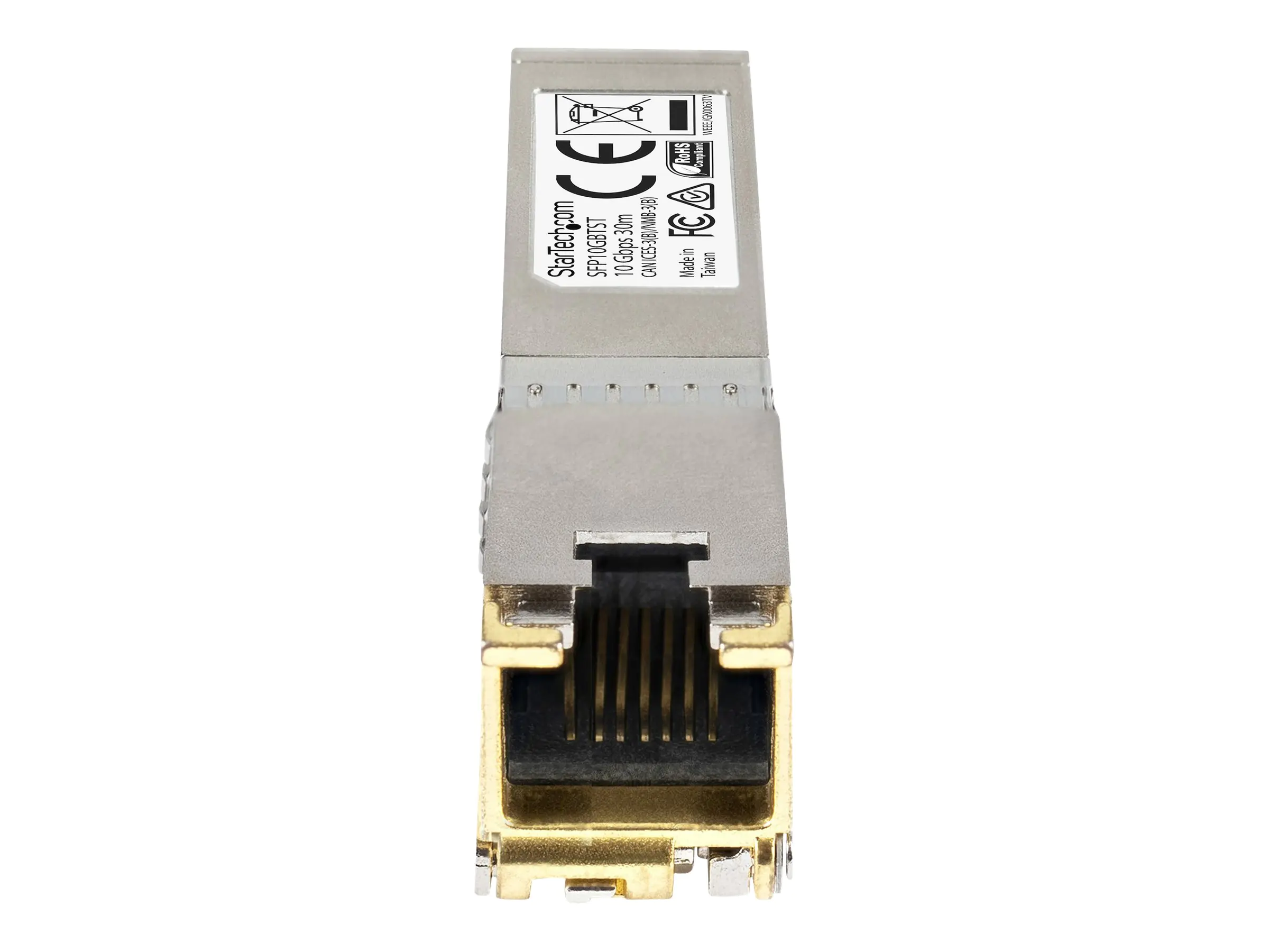 StarTech Cisco kompatibles SFP+ Transceiver Modul - 10GBASE-T - MSA konform - RJ45 Kupfer - 10GBASE-T - 30m mit CAT6a - SFP+-Transceiver-Modul - 10GbE - 10GBase-T - RJ-45 - bis zu 30 m