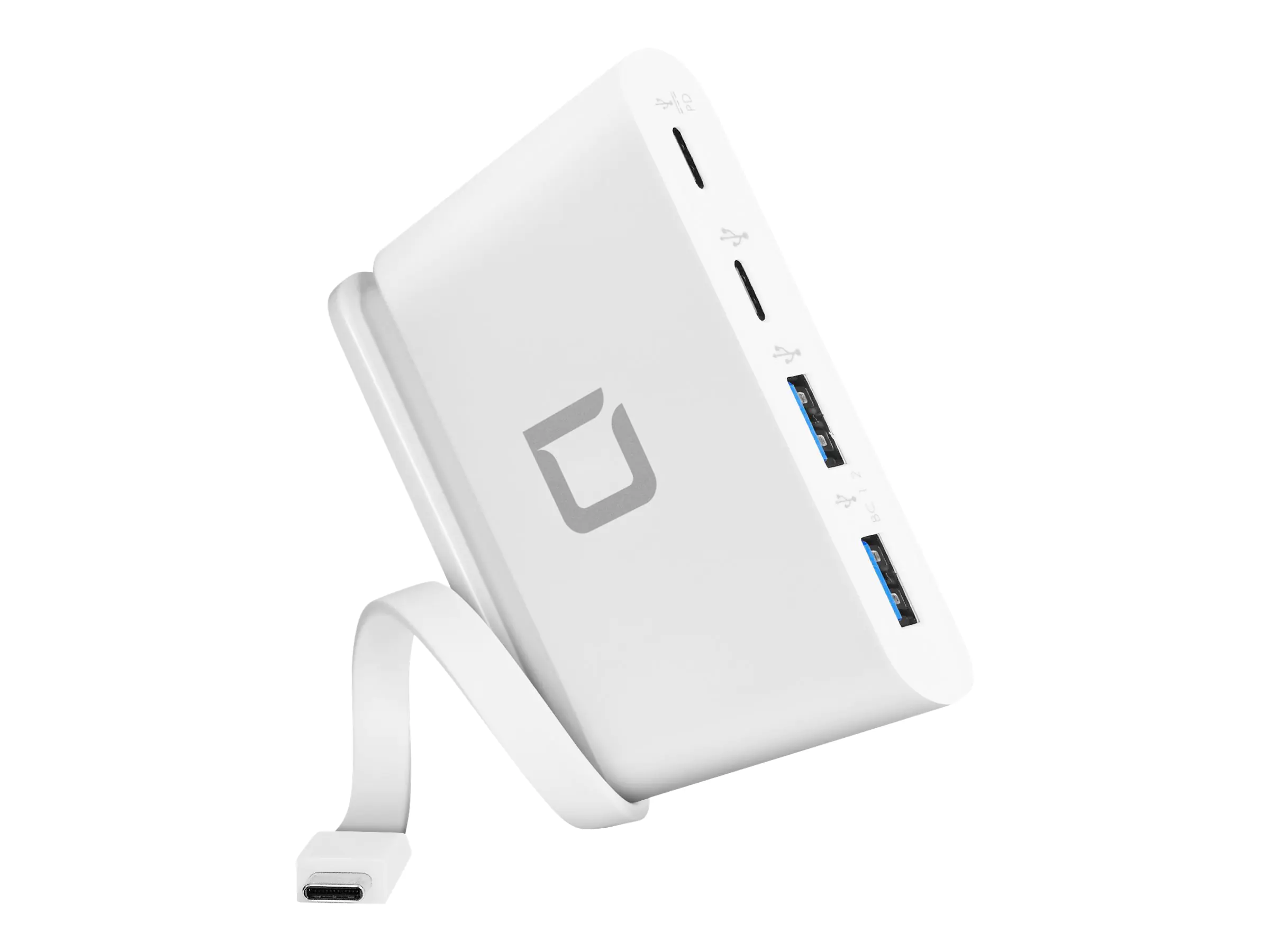 DICOTA USB-C Portable Hub 4-in-1 - Hub - 2 x USB-C + 2 x SuperSpeed USB - Desktop