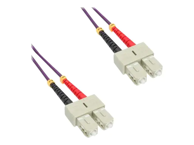 InLine - Patch-Kabel - SC multi-mode (M) bis SC multi-mode (M) - 0.5 m - Glasfaser - Duplex - 50/125 Mikrometer - OM4 - halogenfrei - lila InLine - Patch-Kabel - SC multi-mode (M) bis SC multi-mode (M) - 0.5 m - Glasfaser - Duplex - 50/125 Mikrometer - OM4 - halogenfrei - lila