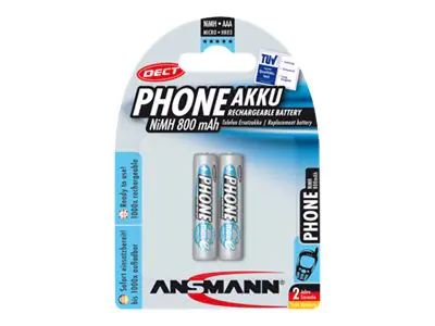ANSMANN Energy Phone - Batterie 2 x AAA - NiMH - (wiederaufladbar) - 800 mAh ANSMANN Energy Phone - Batterie 2 x AAA - NiMH - (wiederaufladbar) - 800 mAh