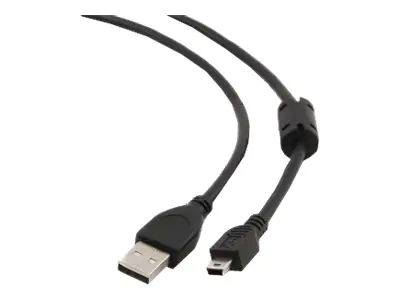 Gembird CCF-USB2-AM5P-6 - USB-Kabel - Mini-USB, Typ B (M) zu USB (M) - 1.8 m - geformt - Schwarz
