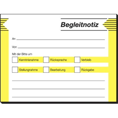 SIGEL Haftformular Begleitnotiz HF142 100x75mm 50Blatt SIGEL Haftformular Begleitnotiz HF142 100x75mm 50Blatt