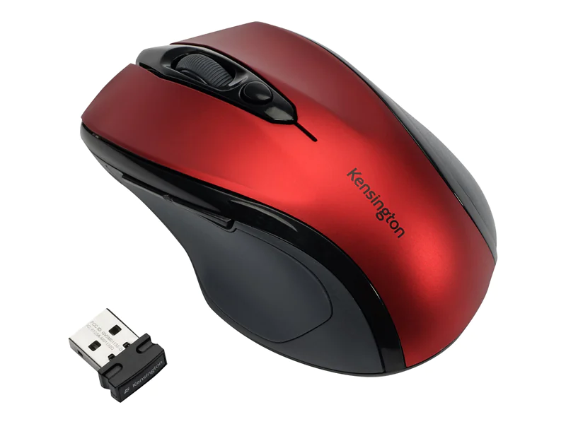 Kensington Pro Fit Mid-Size - Maus - Für Rechtshänder - optisch - kabellos - 2.4 GHz - kabelloser Empfänger (USB) - Rubinrot Kensington Pro Fit Mid-Size - Maus - Für Rechtshänder - optisch - kabellos - 2.4 GHz - kabelloser Empfänger (USB) - Rubinrot