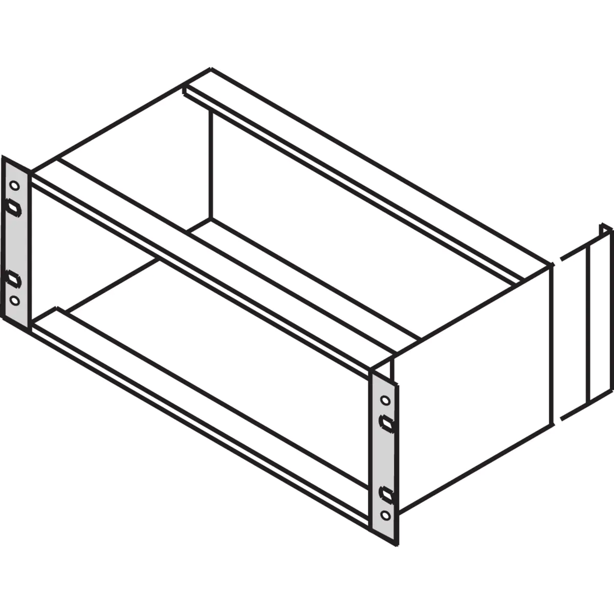SCHROFF 19"WINKEL 3HE M.GR. 2STK