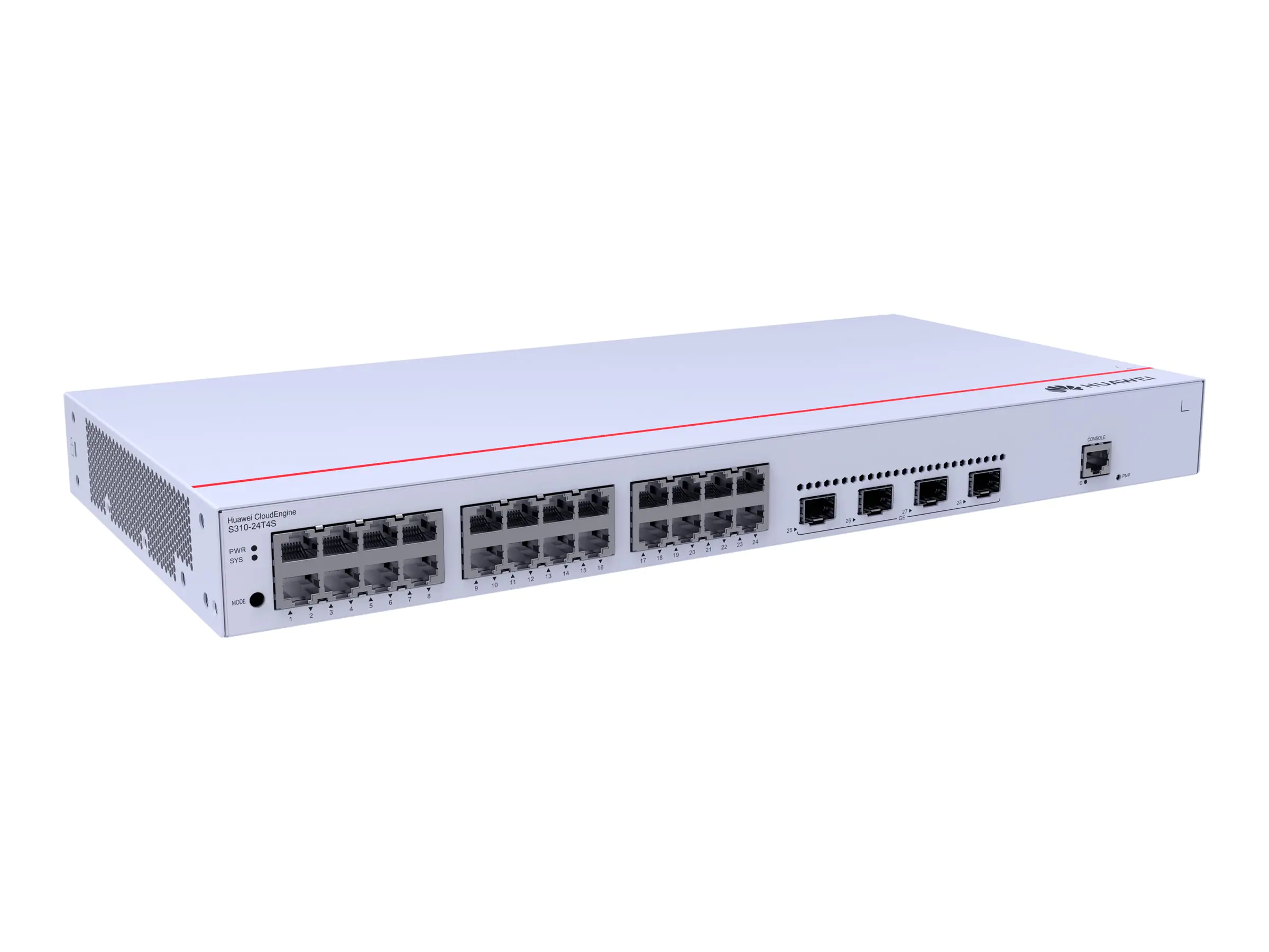 Huawei CloudEngine S310-24T4S - Switch - managed - 24 x 10/100/1000 + 4 x Gigabit SFP - Seite-zu-Seite-Luftstrom - an Rack montierbar