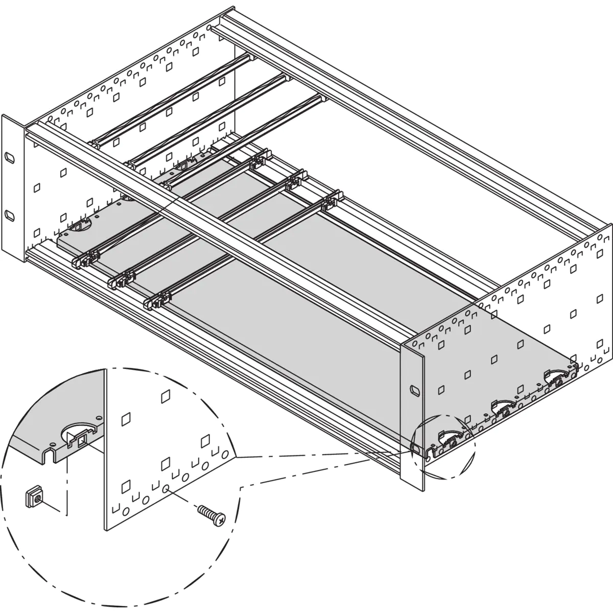 SCHROFF MONTAGEPLATTE 220T 84TE