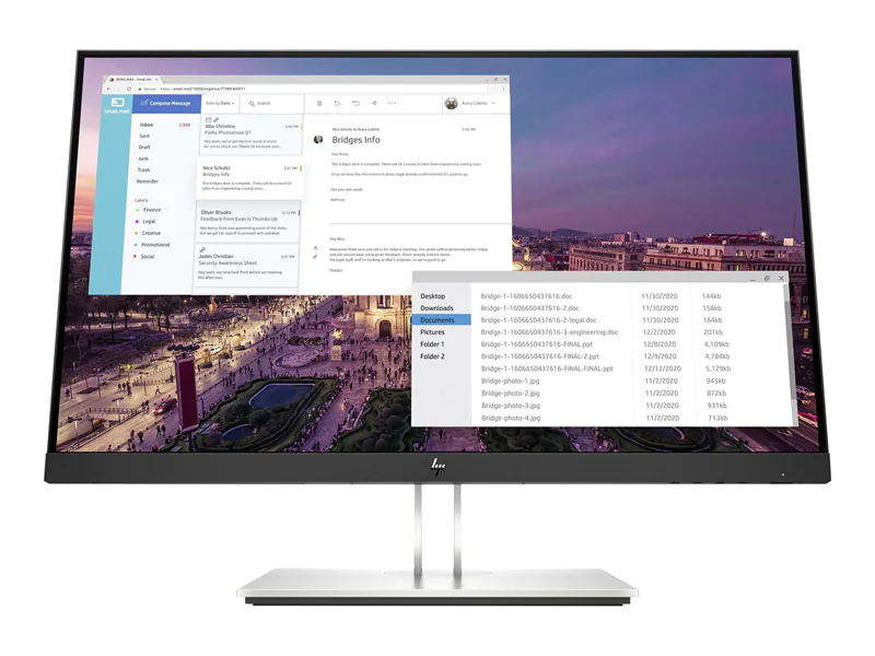 HP E23 G4 - E-Series - LED-Monitor - 58.4 cm (23") - 1920 x 1080 Full HD (1080p) @ 60 Hz - IPS - 250 cd/m² - 1000:1 - 5 ms - HDMI, VGA, DisplayPort - Schwarz, Silber - für HP 250 G9; Elite 600 G9, 800 G9; EliteBook 830 G6; Pro 260 G9, 290 G9; ZBook Firefl HP E23 G4 - E-Series - LED-Monitor - 58.4 cm (23") - 1920 x 1080 Full HD (1080p) @ 60 Hz - IPS - 250 cd/m² - 1000:1 - 5 ms - HDMI, VGA, DisplayPort - Schwarz, Silber - für HP 250 G9; Elite 600 G9, 800 G9; EliteBook 830 G6; Pro 260 G9, 290 G9; ZBook Firefl