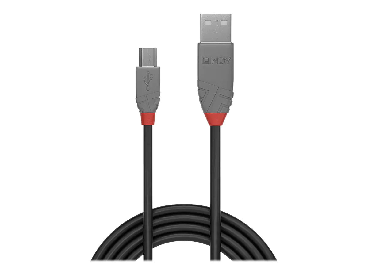 Lindy CROMO - USB-Kabel - USB (M) zu Mini-USB, Typ B (M) - USB 2.0 - 7.5 m - rund - Grau Lindy CROMO - USB-Kabel - USB (M) zu Mini-USB, Typ B (M) - USB 2.0 - 7.5 m - rund - Grau