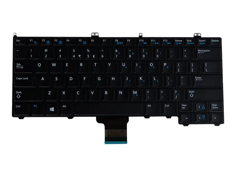Dell - Ersatztastatur Notebook - mit DualPoint - hinterleuchtet - US International
