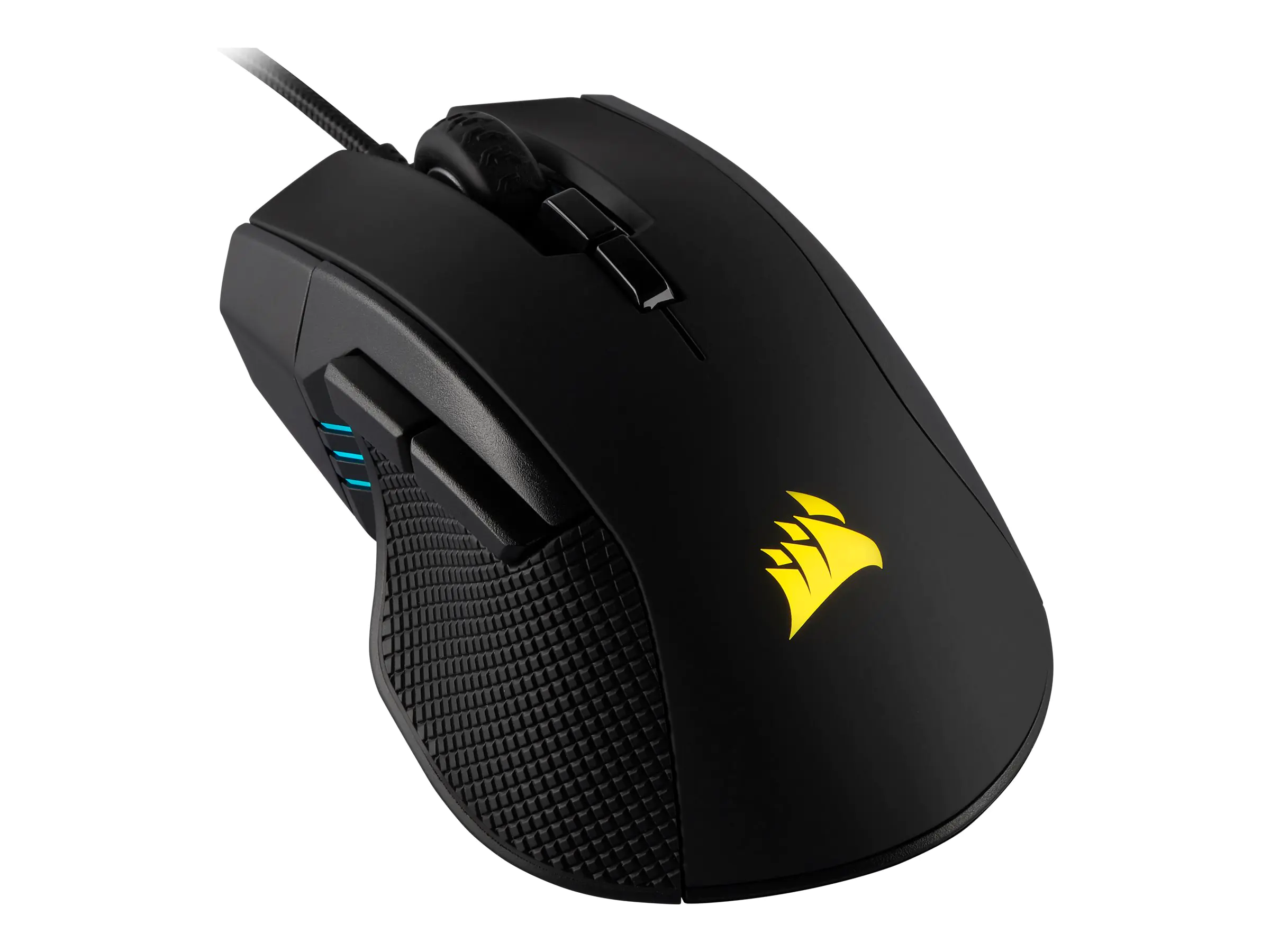 CORSAIR Gaming IRONCLAW RGB FPS/MOBA - Maus - optisch - 7 Tasten - kabelgebunden - USB - Schwarz