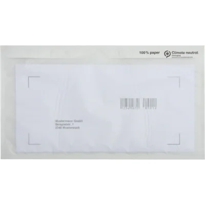 Dokumententasche DIN lang 240 x 135 mm (B x H) Pergamynpapier transparent 250 St./Pack.