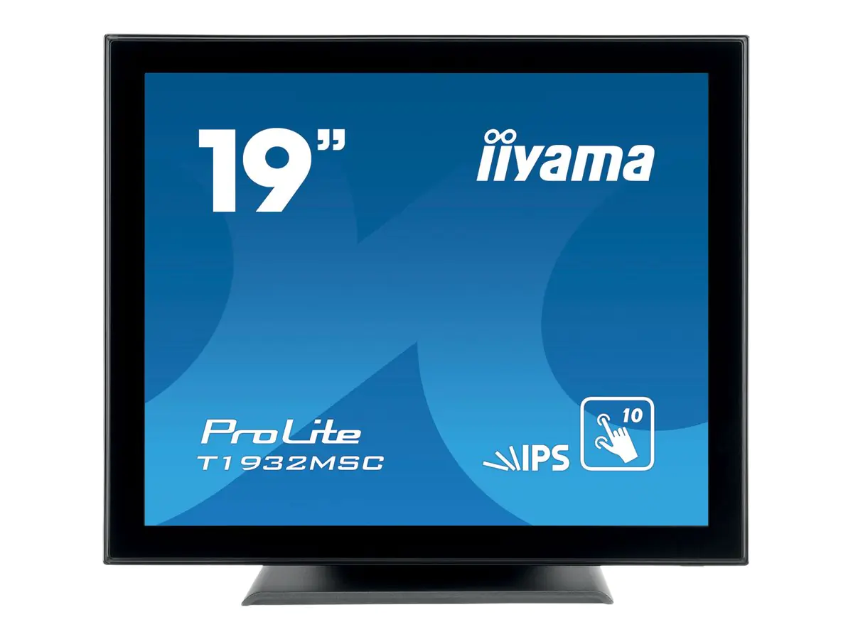 Iiyama ProLite T1932MSC-B5X - LED-Monitor - 48 cm (19") - Touchscreen - 1280 x 1024 - IPS - 250 cd/m² - 1000:1 - 14 ms - HDMI, VGA, DisplayPort - Lautsprecher - Schwarz