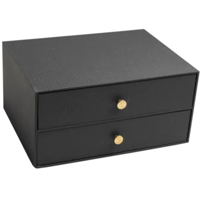Exacompta Schubladenbox Office by me 2 Schubladen DIN A4, Überbreite Karton, Papier kaschiert Gehäusefarbe: schwarz Exacompta Schubladenbox Office by me 2 Schubladen DIN A4, Überbreite Karton, Papier kaschiert Gehäusefarbe: schwarz