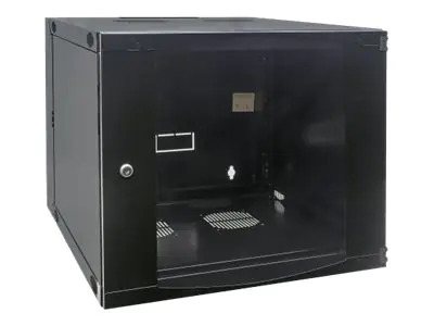 Intellinet 19" Wandverteiler mit Schwenkrahmen, 15 HE, 725 (H) x 540 (B) x 450 (T) mm, Flatpack, schwarz - Gehäuse - geeignet für Wandmontage - Schwarz, RAL 7021 - 15U - 48.3 cm (19")