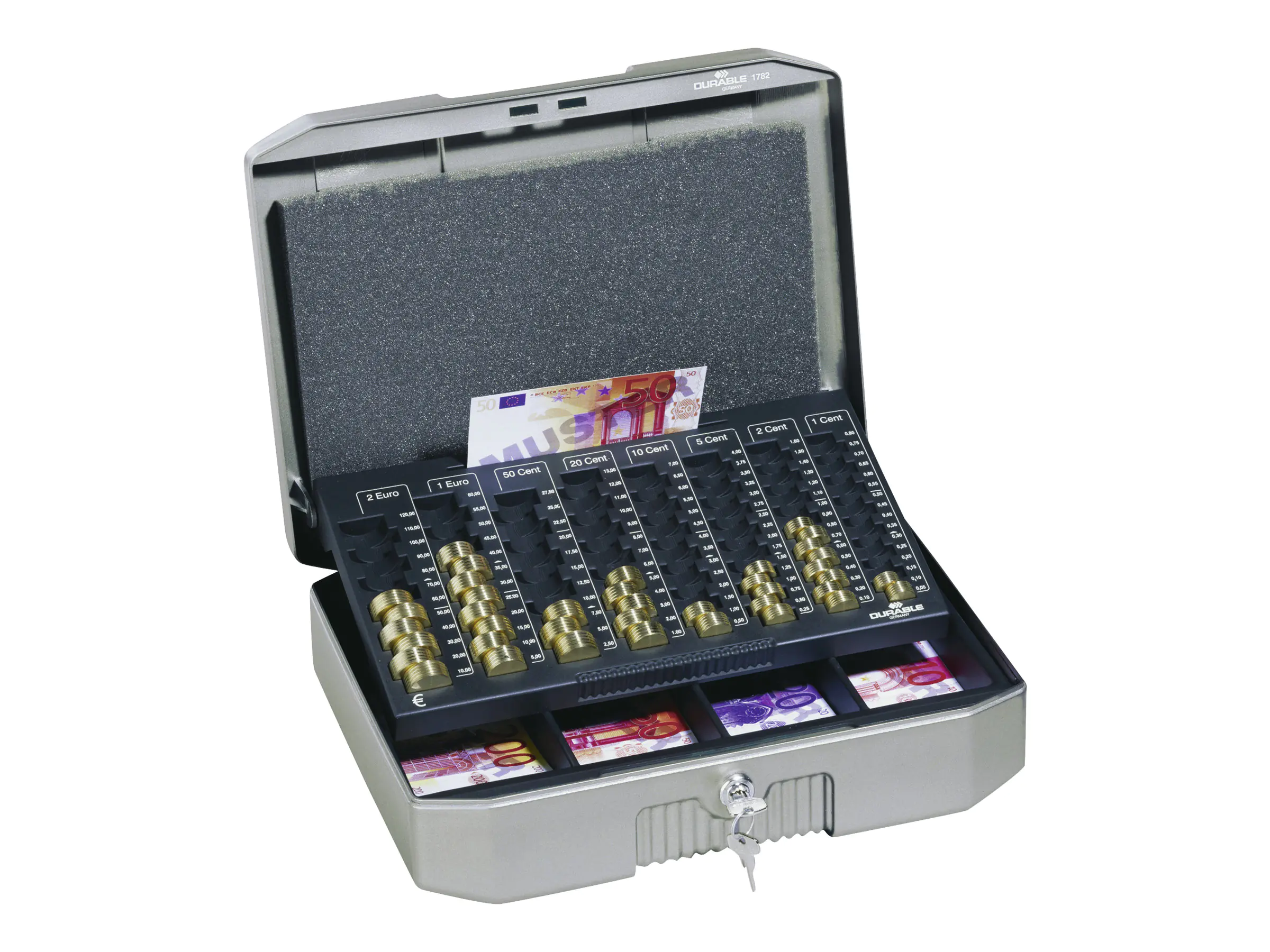 Durable €UROBOXX - Geldkassette - Metall - Anthracite 1782-57