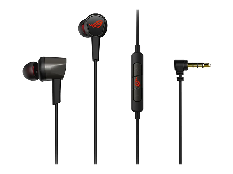 ASUS ROG Cetra II Core - Ohrhörer mit Mikrofon - im Ohr - kabelgebunden - 3,5 mm Stecker - Schwarz, Rot