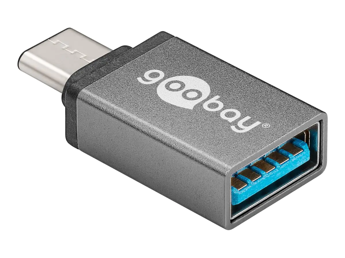 goobay - USB-Adapter - USB Typ A (W) bis USB-C (M) - USB 3.0 - Grau